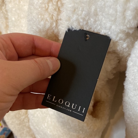 NWT Eloquii Long Belted Teddy Coat - SIZE 18/20 2X - Picture 6 of 8